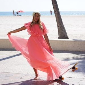 Pink Miss Elliet Vintage Maxi Dress